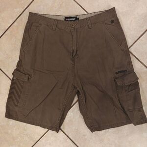 Element Men's Brown and Khaki Shorts